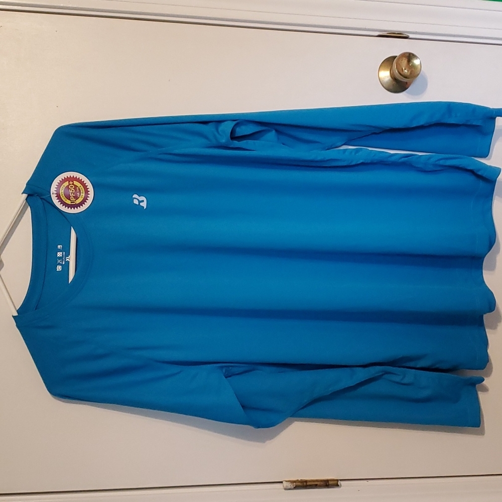New Roadbox men's XL UV 50+ protectant blue long sleeve active shirt